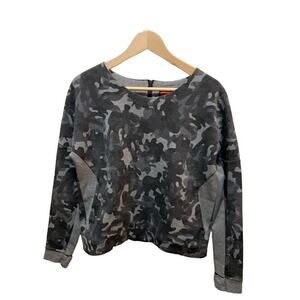 Nike Tech sweatshirt crewneck gray camo women's Size L